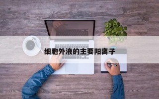 细胞外液的主要阳离子