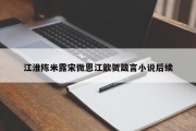 江淮陈米露宋微恩江歆贺箴言小说后续