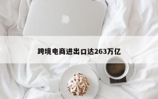 跨境电商进出口达263万亿